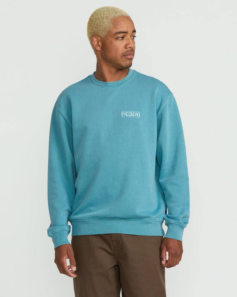MEN'S TERRY STONED CREW SWEATSHIRT