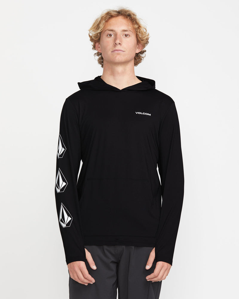 MEN'S LARGEE ICONIC HOOD LONG SLEEVE RASHGUARD
